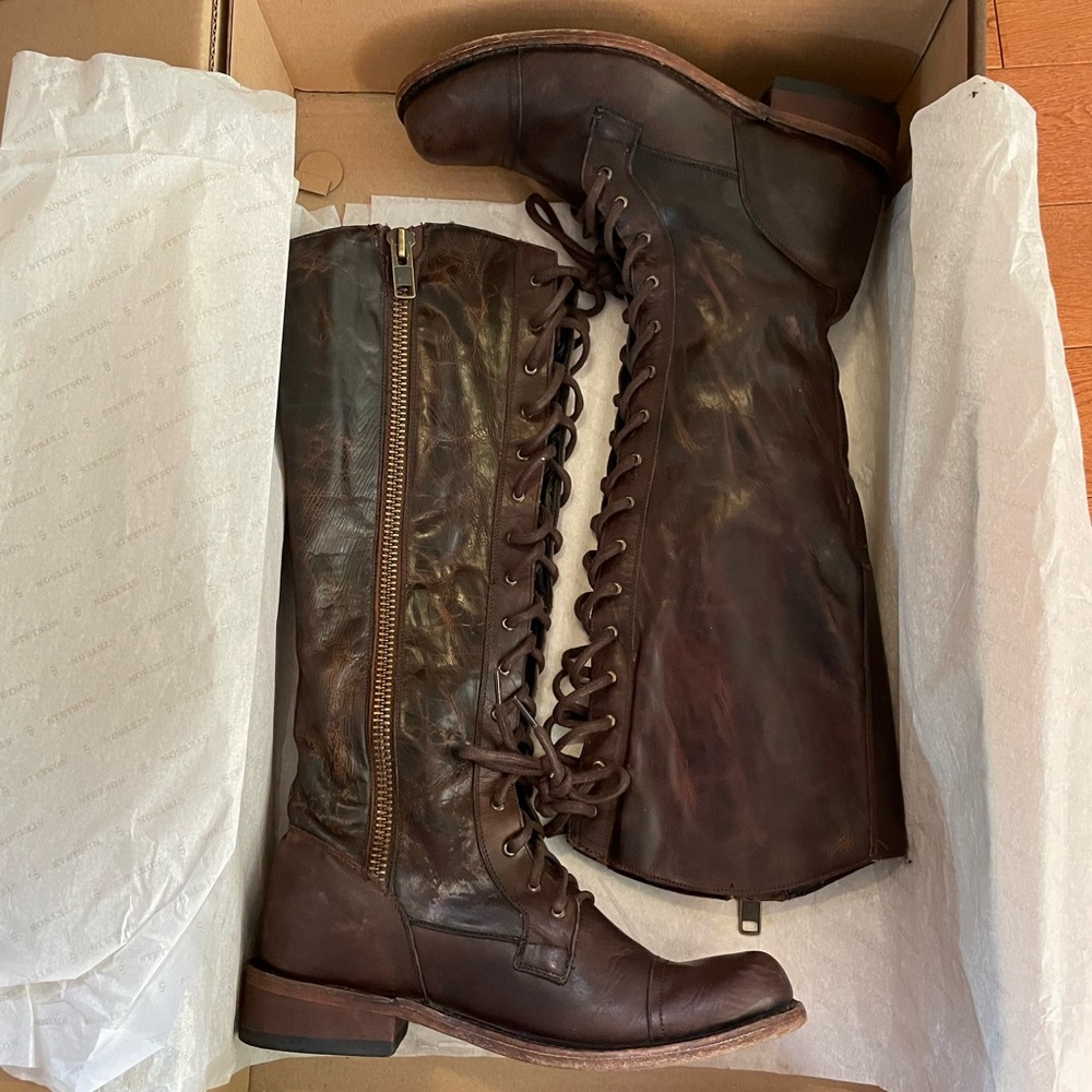 Women's Stetson Leather Boots Handcrafted